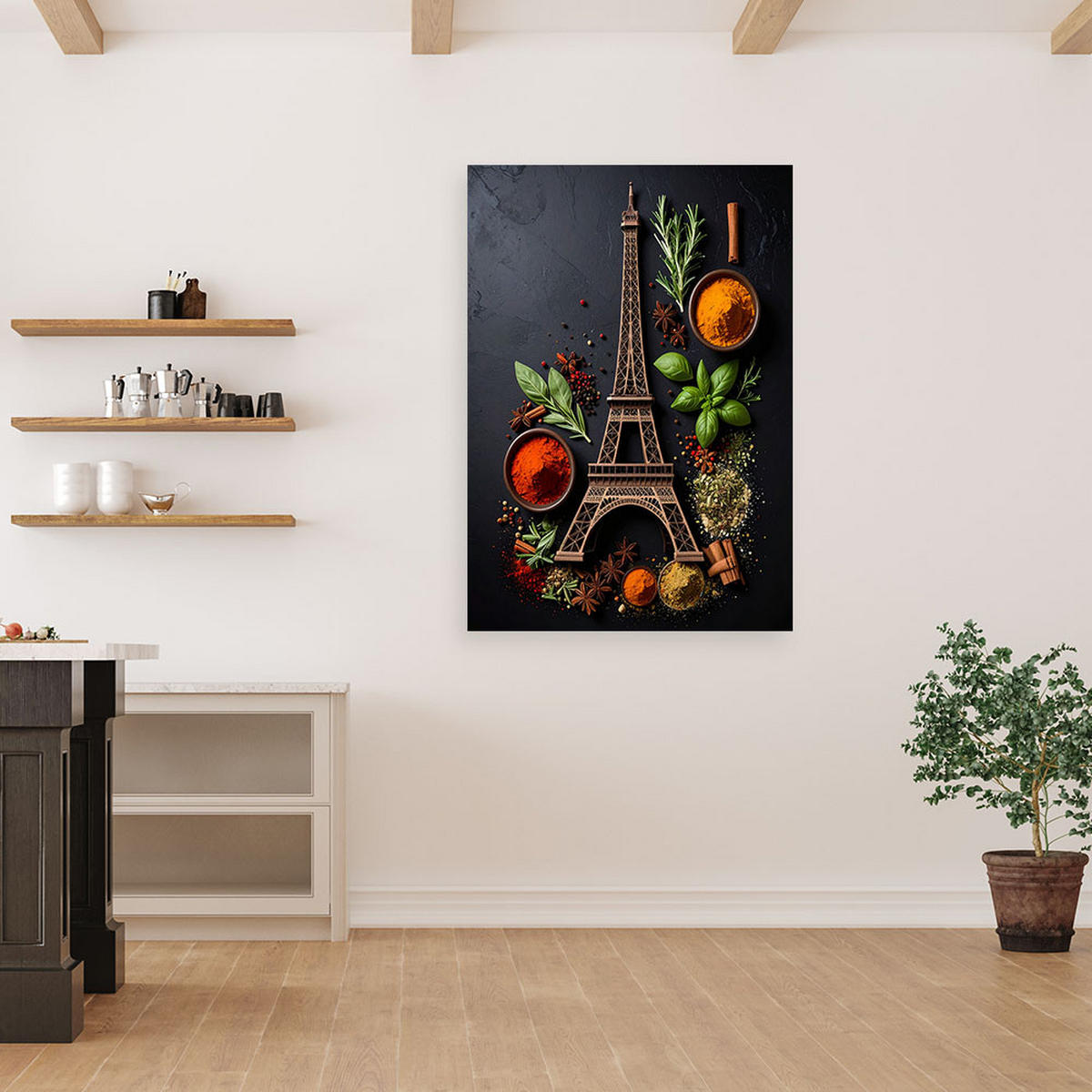 LEINWANDBILD Essen & Trinken 80x120cm - Multicolor, Textil (80/120cm) - Feeby