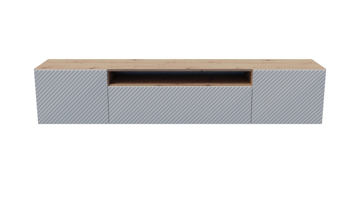 LOWBOARD NADO-W - 200 x 40 x 41 cm - Eiche Artisan/Weiß, Holzwerkstoff (200/40/41cm) - ALTDECOR