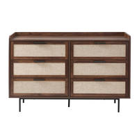 KOMMODE Nussbaumdekor, 6 Schubladen 120/79/39,5 cm - Nussbaumfarben, Holzwerkstoff (39.5/79/47.5cm) - Calicosy