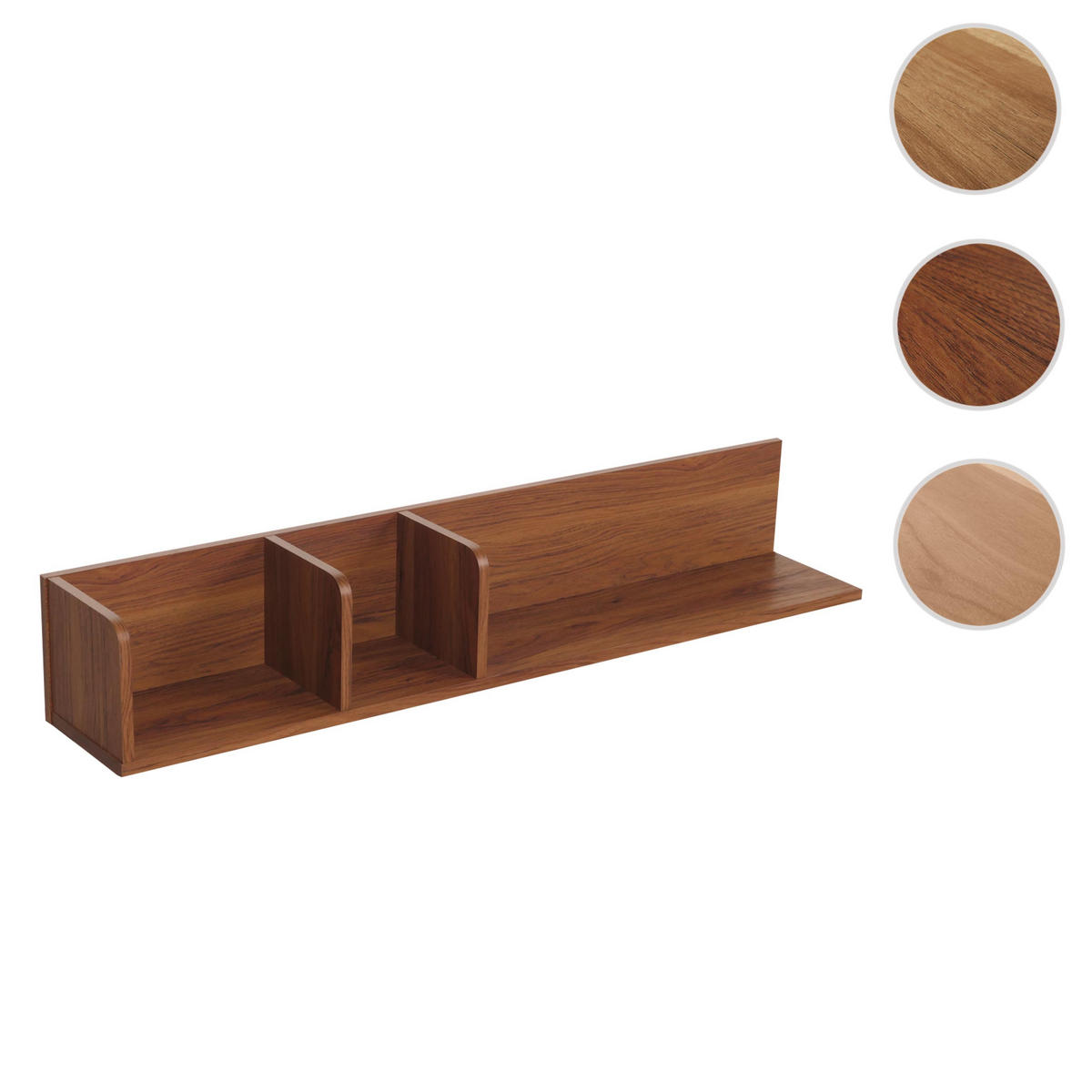 WANDREGAL Walnuss Dekor - Walnussfarben, Holz (120/20/21cm) - MCW