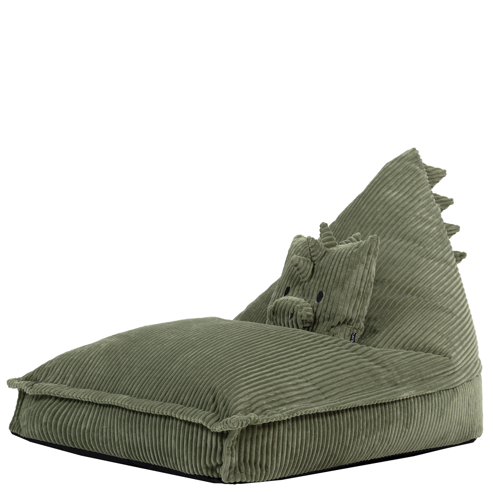 KINDERSITZSACK mit Kissen Dino Cord - Salbeigrün, Textil (72/66/102cm) - icon