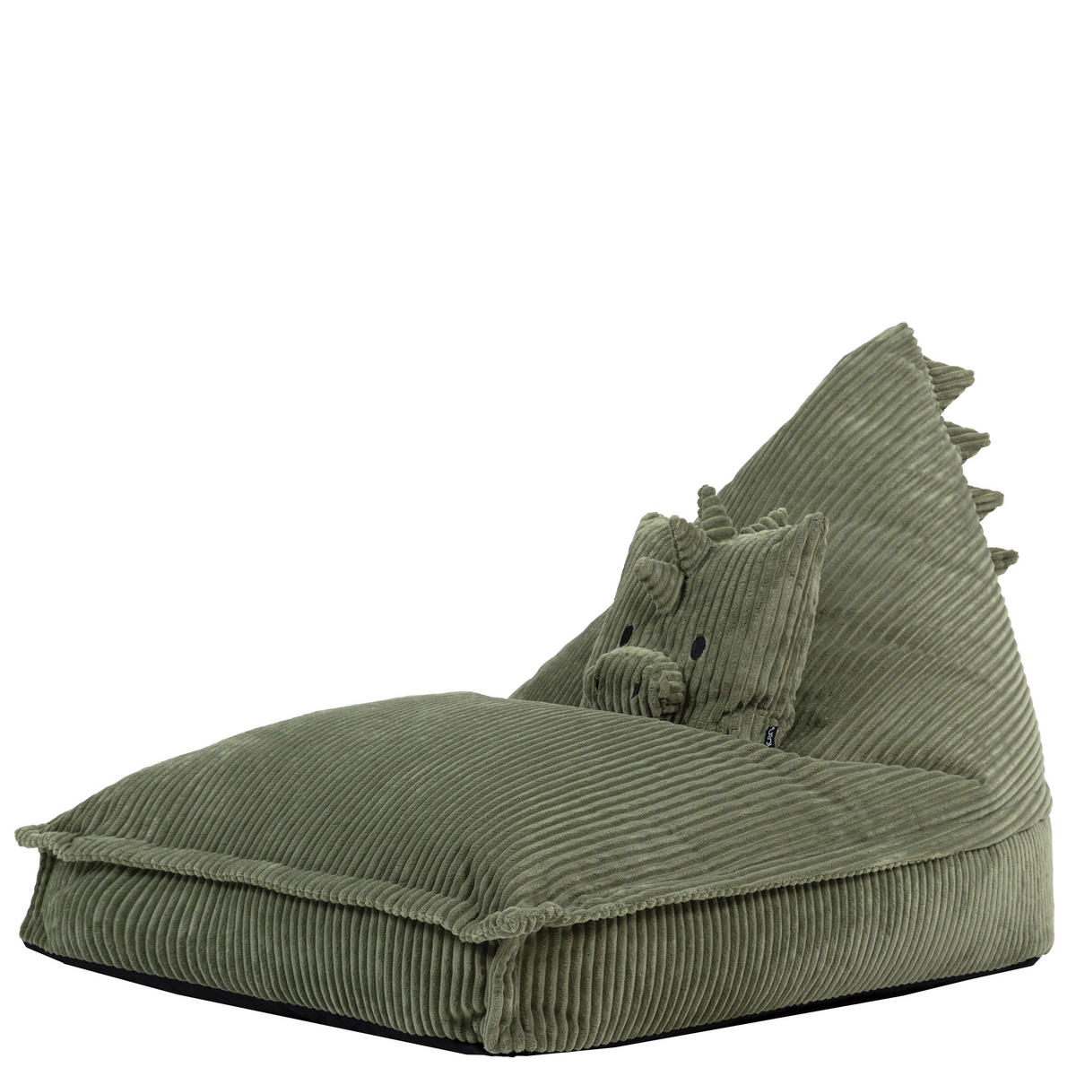 KINDERSITZSACK mit Kissen Dino Cord - Salbeigrün, Textil (72/66/102cm) - icon