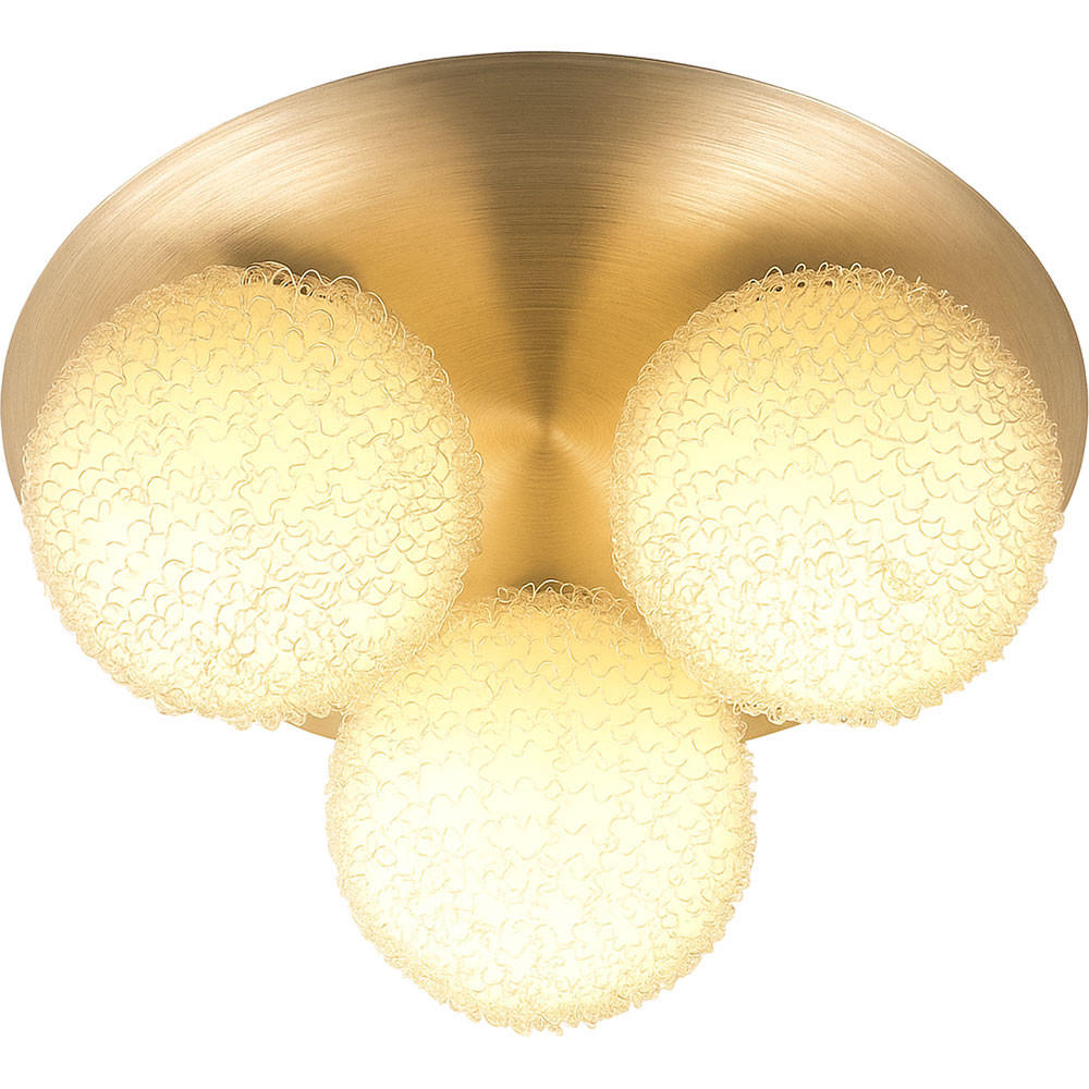 LED DECKENLEUCHTE Prince Silber Aluminium - Silberfarben, Glas (32/32/16.5cm) - Globo Lighting