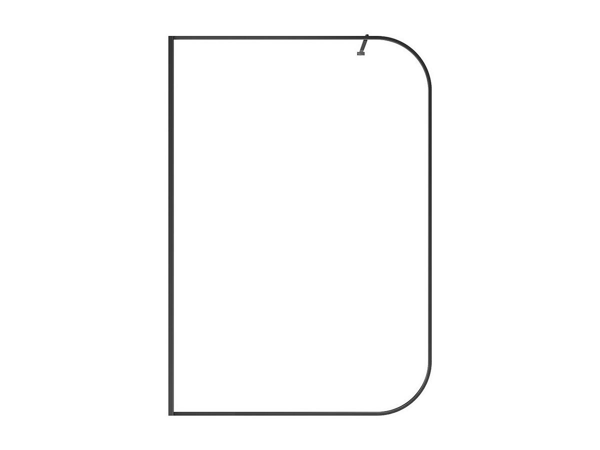 DUSCHWAND - 140cm x 0.6cm - Aluminium - schwarz - DOUYANO - Schwarz, Metall (140/200cm) - Vente-Unique