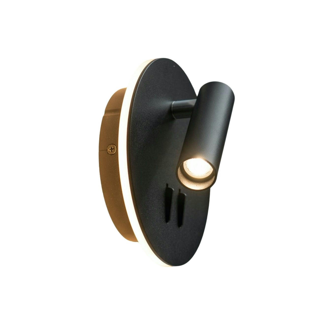 WANDLEUCHTE Bilbao, Schwarz, 10cm - Schwarz, Metall (15/15/10cm) - KOSILUM