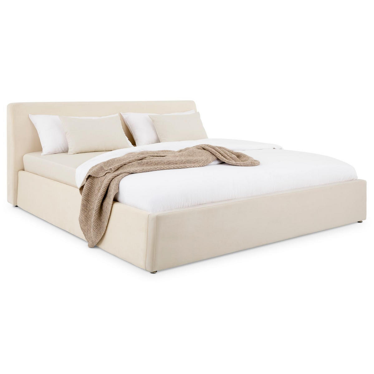 POLSTERBETT DREAM 180X200 CM - Creme, Textil (180/200cm) - IDIMEX