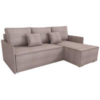 ECKSOFA Atlantic mit Schlaffunktion Puderrosa Cord - Rosa, Textil (238/141cm) - Bromarkt
