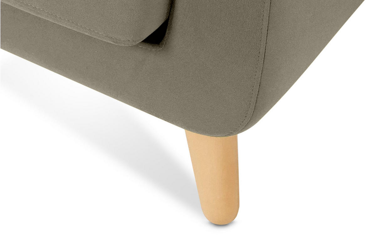SESSEL TAGIO Massivholz-Beine, Beige - Beige/Braun, Buchenholz/Textil (86/80/88cm) - KONSIMO®