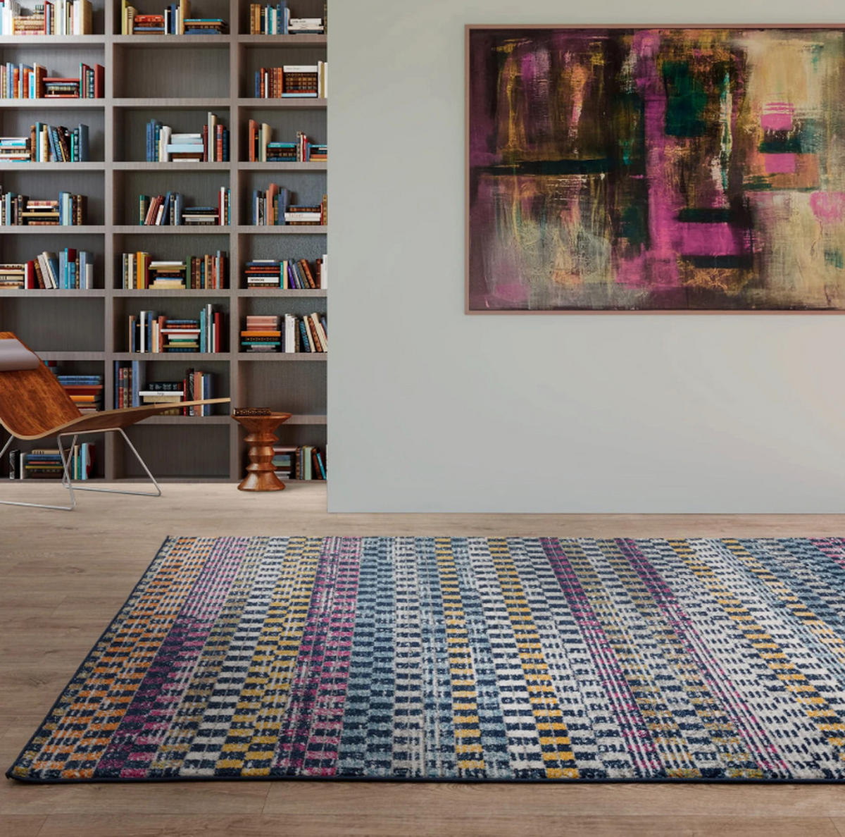 TEPPICH modern Flachgewebe CHESS Mehrfarbig 120 x 170 cm - Multicolor, Textil (120/170cm) - Novatrend