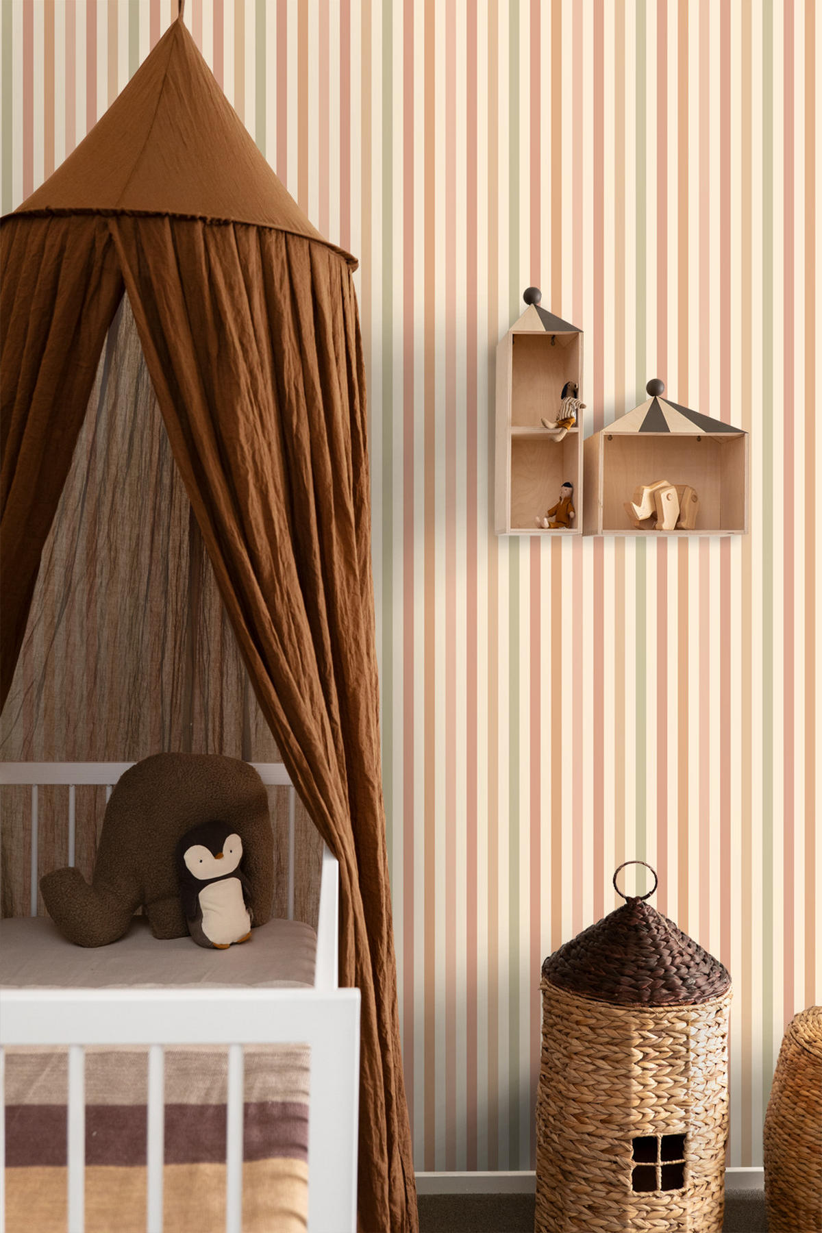 TAPETE Streifen 50 x 900 cm - Pink, Papier (50/900cm) - ESTAhome