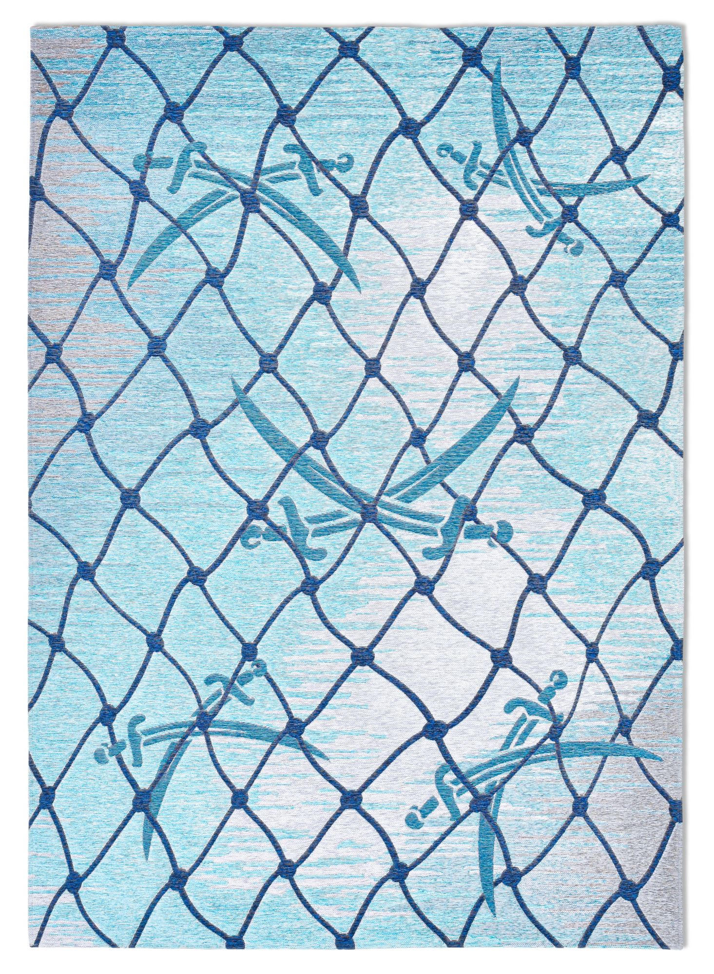 FLACHWEBTEPPICH Keitum 60x90 cm - Türkis, Textil (60/90cm) - Sansibar SYLT