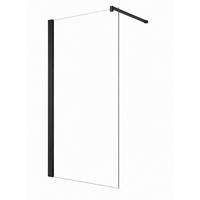 WALK-IN-DUSCHWAND 80 × 200 cm – ESG-Sicherheitsglas – Schwarz - Schwarz, Glas (10/80/200cm) -  Glaswerk Westfalen