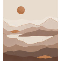 FOTOTAPETE Wüstenlandschaft 250 x 279 cm - Braun, Papier (250/279cm) - ESTAhome