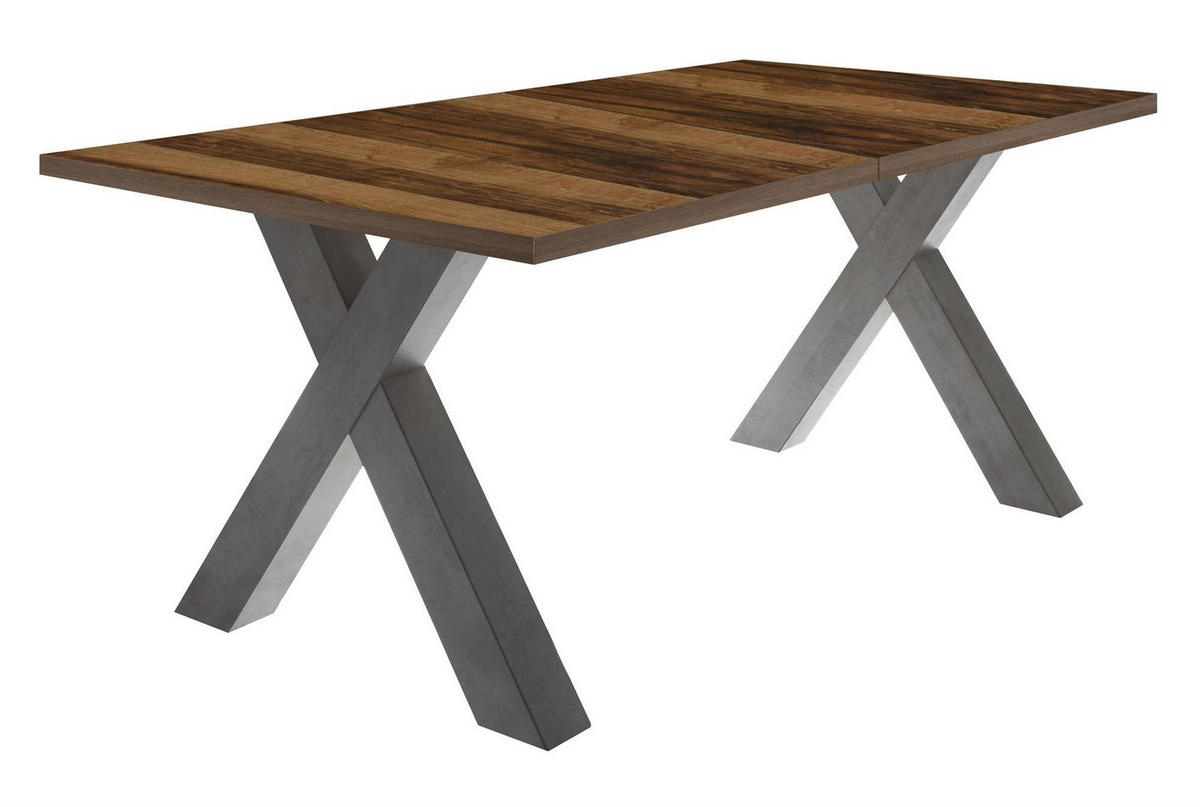 ESSTISCH ausziehbar Eike 3 140 x 90 x 75 Esszimmertisch Graphit/Plankeneiche - Eichefarben, Holz (140/90/75cm) - 58aufmkessel