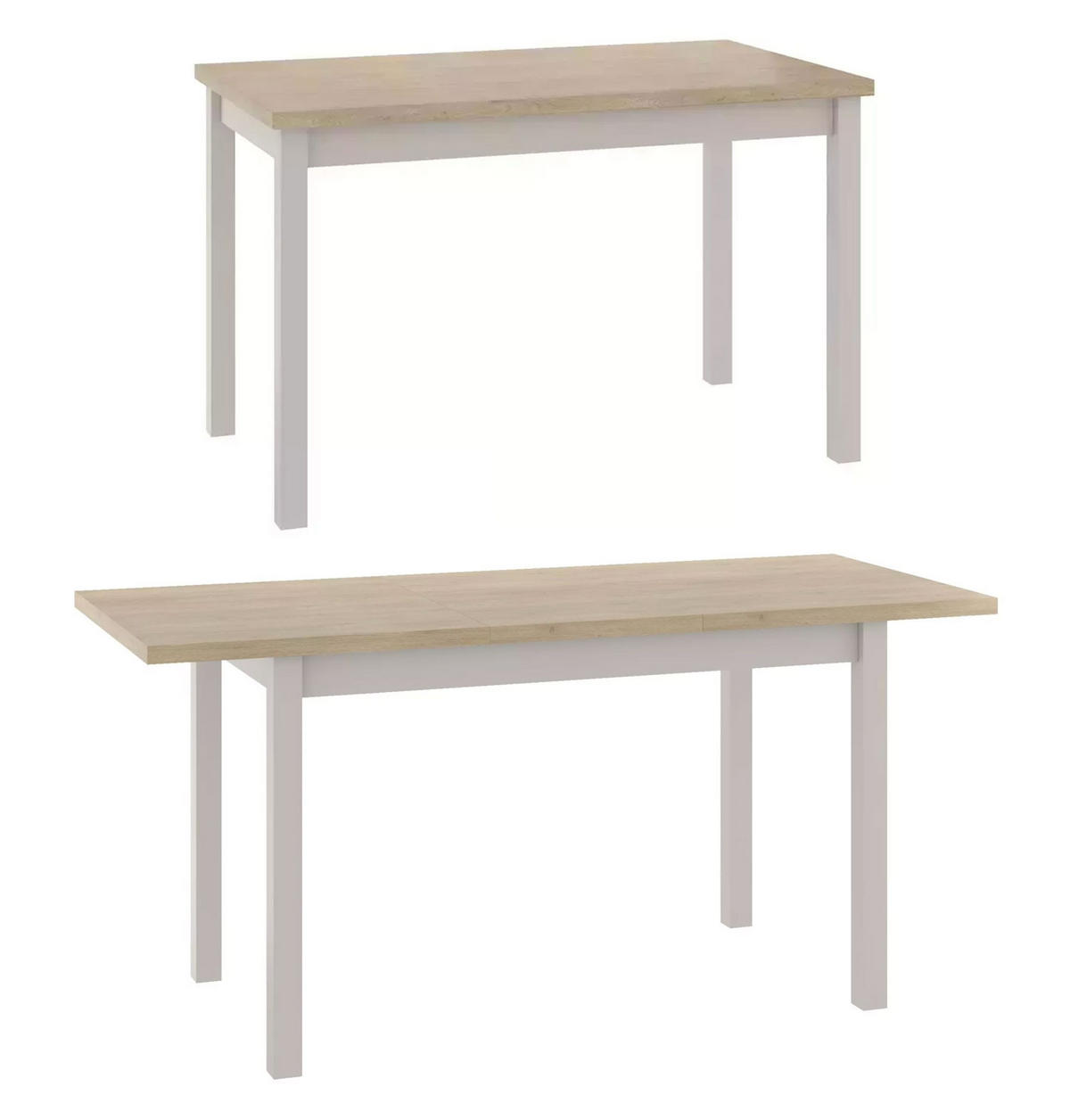 ESSTISCH Adam Eiche Sonoma / Kaschmir 120-160 / 68 / 75cm - Beige/Sonoma Eiche, Holz/Holzwerkstoff (68/160/75cm) - Feldmann-Wohnen