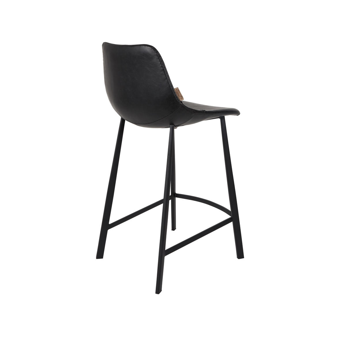 BARHOCKER Franky Rückenlehne 65 cm Schwarz - 2 er Set - Schwarz, Kunststoff (45/91/52cm) - Dutchbone