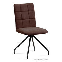 ESSZIMMERSTUHL (8er-Set) Devera 47x91x60 Schwarz/Braun - Schwarz/Braun, Kunststoff (60/91/47cm) - 58aufmkessel