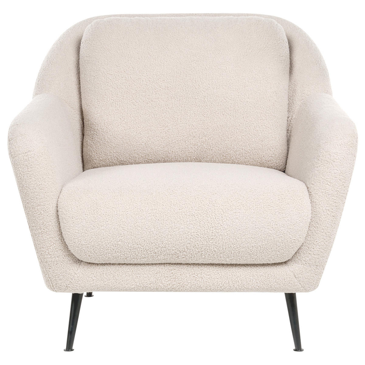 SADA POHOVEK 3-místná Bouclé Béžová Eiby - černá/béžová, textil (148/80/91cm) - Beliani