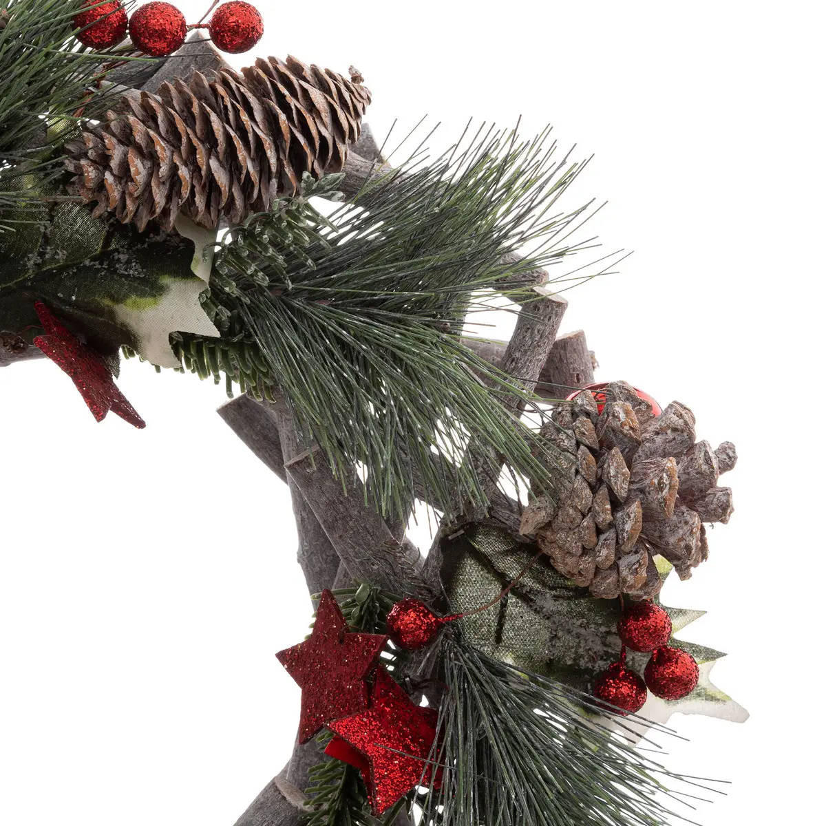 WEIHNACHTSKRANZ Zapfen 30 cm - Multicolor, Holz (30/32cm) - Atmosphera Createur d´interieur