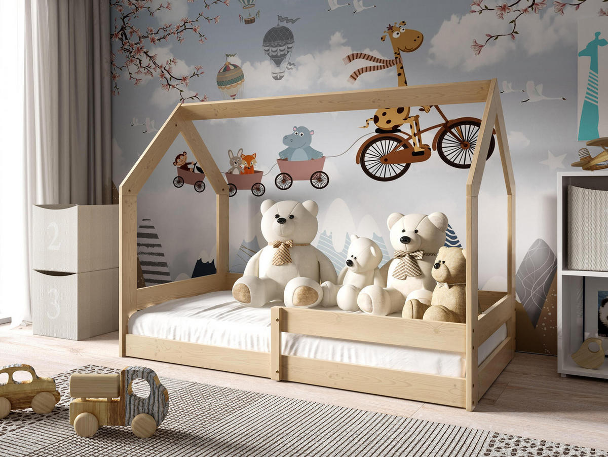 HAUSBETT POLA Beige 164x88x124 cm - Beige, Holz - FURNLUX