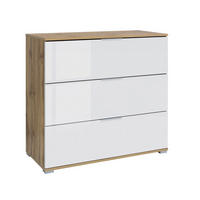 KOMMODE Selma Weiß und Holz - Weiß, Holzwerkstoff (95/86/41cm) - Petits-meubles