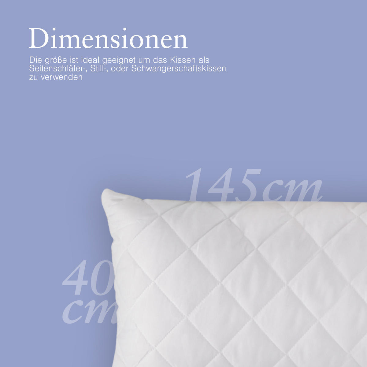 SEITENSCHLÄFERKISSEN mit Mikrofaserbezug 40x145 cm - Weiß, Textil (40/145cm) - Bestlivings