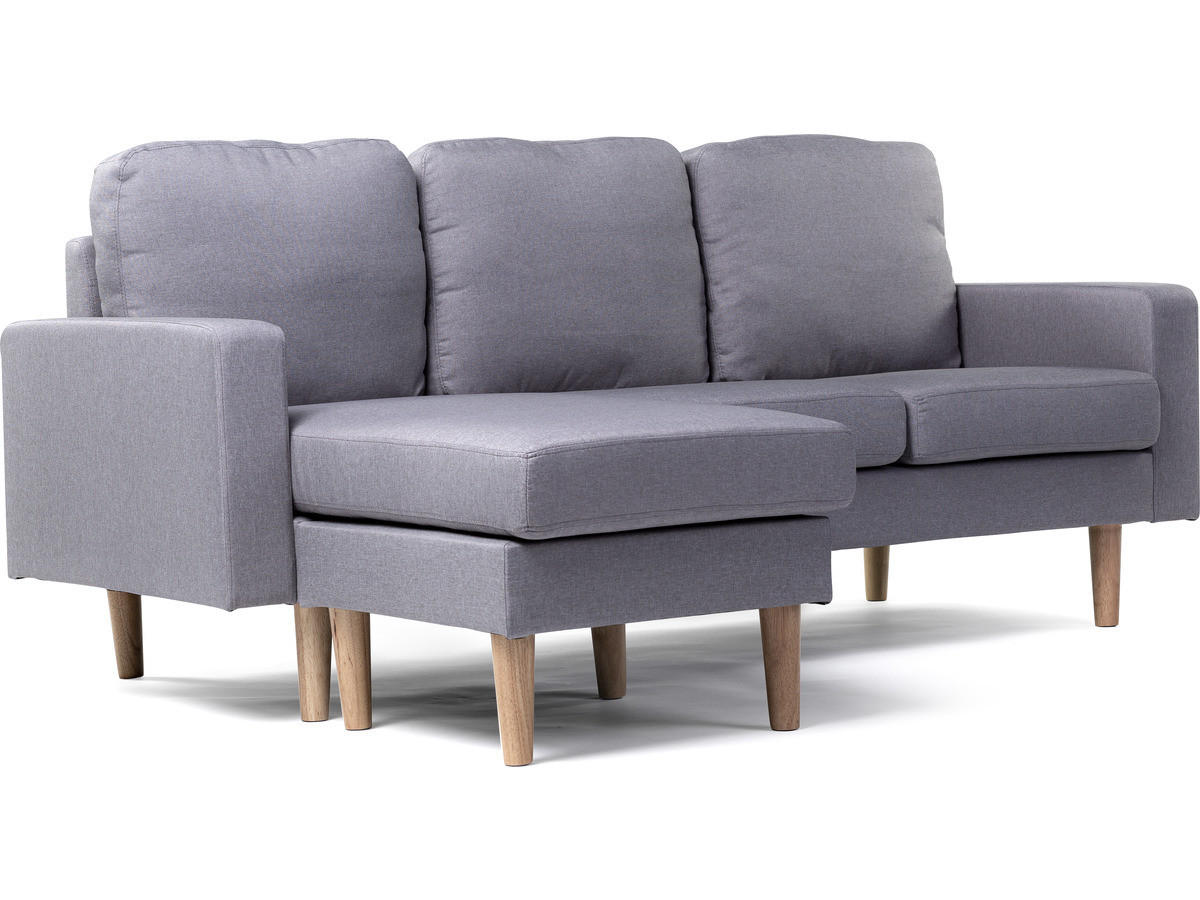 ECKSOFA gabby Grau - Grau, Textil (75/194cm) - Habitat Garten