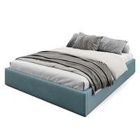 POLSTERBETT 160x200cm Bett mit Stauraum Lattenrost Meerfarbe - Blau, Holz/Holzwerkstoff (160/200cm) - Muralo