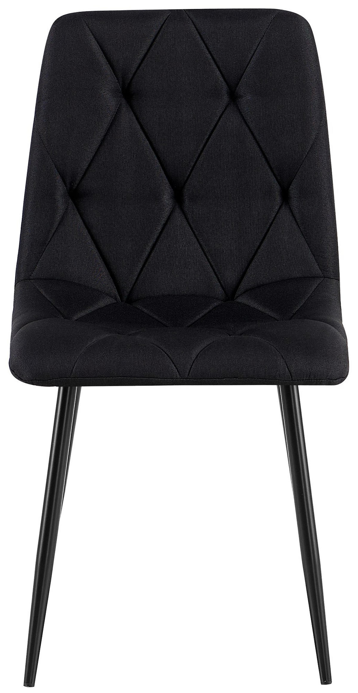 ESSZIMMERSTUHL Stoff Schwarz - Schwarz, Textil/Metall (45/85/55cm) - CLP