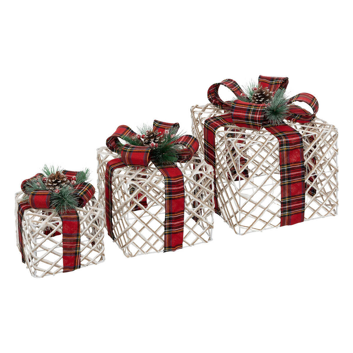 GESCHENKESET LED 3er-Set - Rot, Metall (25/28/25cm) - Atmosphera Createur d´interieur