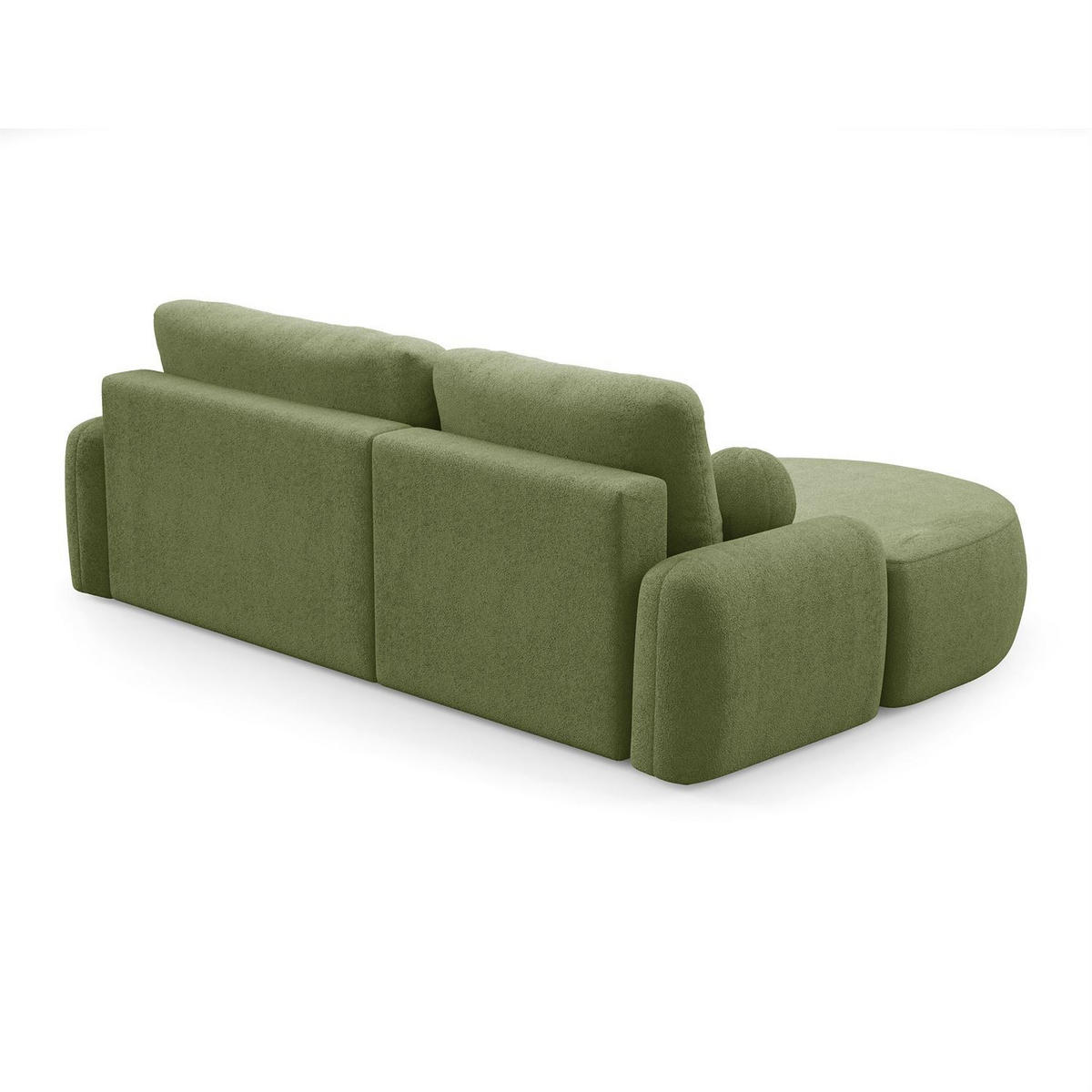 ECKSOFA CLEO mit Schlaffunktion Version Linke QUELLE 38 - Grün, Kunststoff (264/172cm) - Lookway