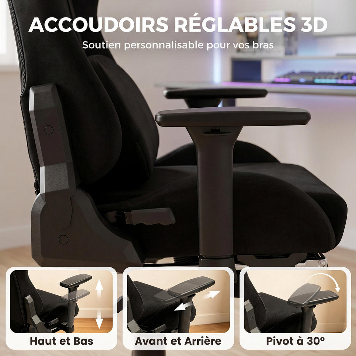 GAMING-STUHL Schwarz 73.0/70.5/137.5 cm - Schwarz, Textil (70.5/137.5/73cm)