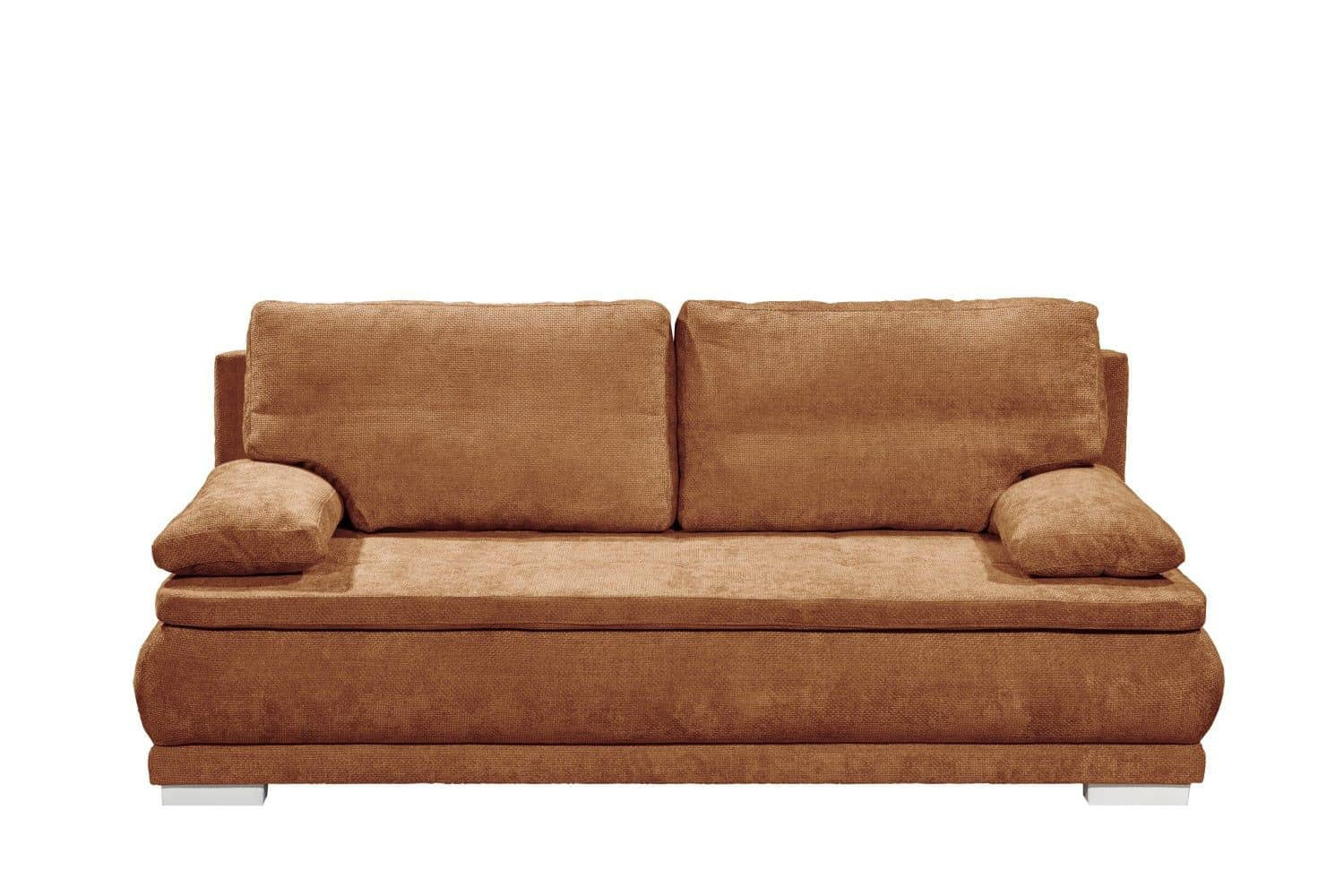 SCHLAFSOFA 2-Sitzer mit Bettkasten und Schlaffunktion - Braun/Weiß, Holz/Holzwerkstoff (211/92/108cm) - ed exciting design