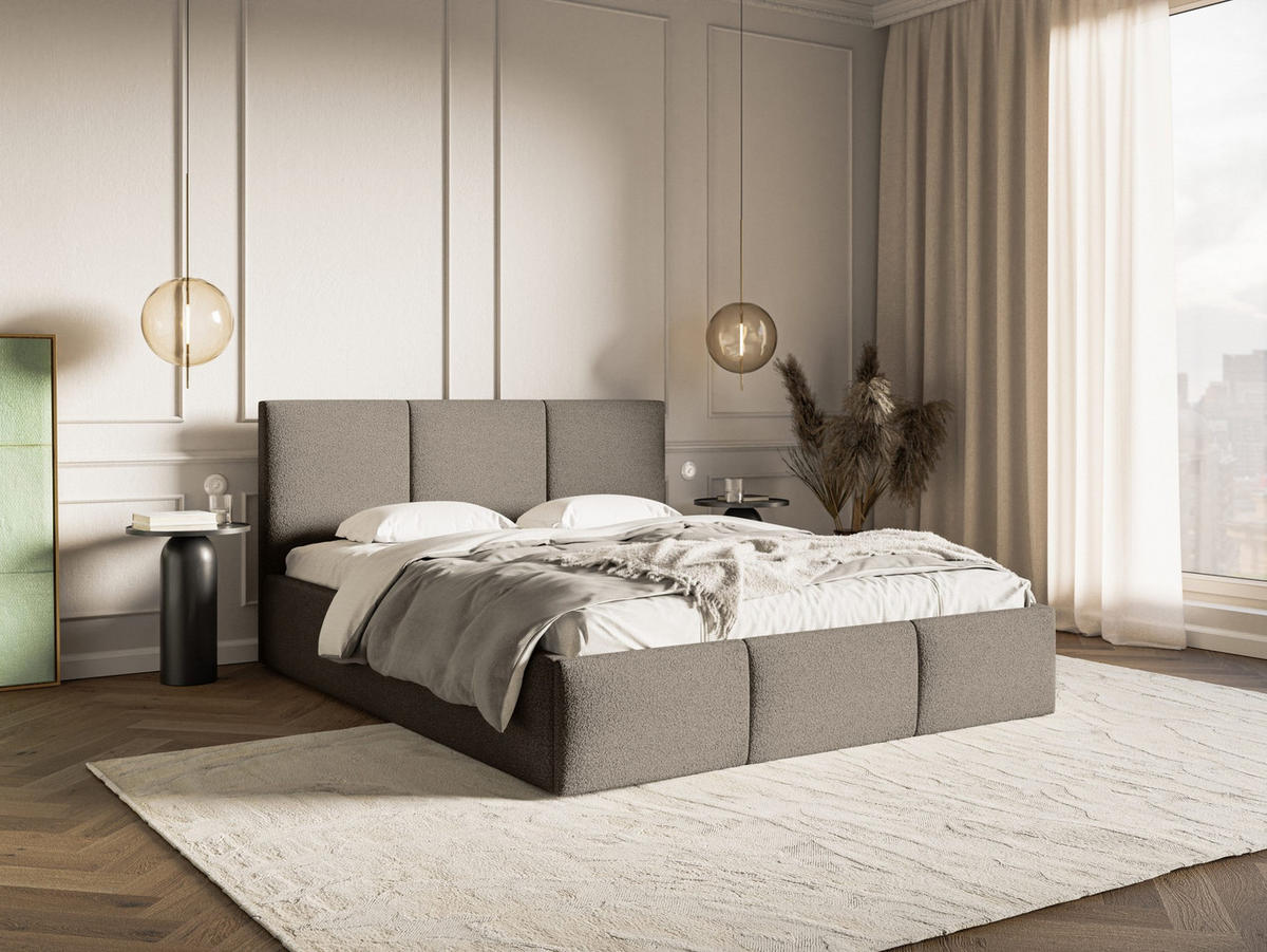 POLSTERBETT Fondi Slim 120x200 cm, Braun - Braun, Textil (120/200cm) - Fedve