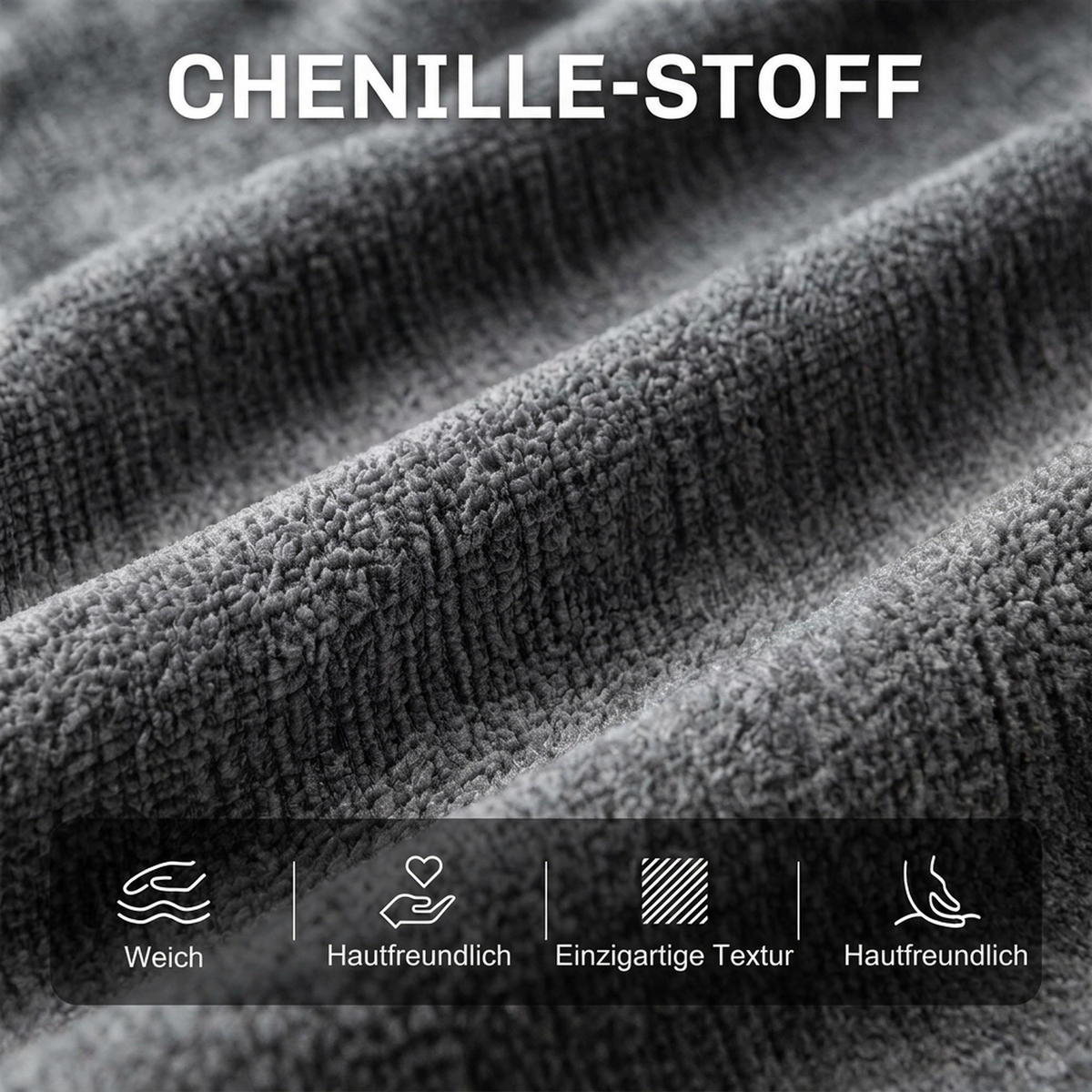 SCHAUKELSTUHL Polyester Schaumstoff Dunkelgrau - Dunkelgrau, Textil (80/91/103cm) - HOMCOM