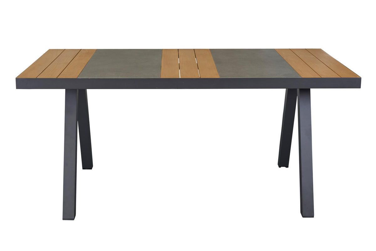 GARTENTISCH Texas 167x90x75cm, Holz, Anthrazit - Anthrazit, Holz (90/167/75cm) - dasmöbelwerk