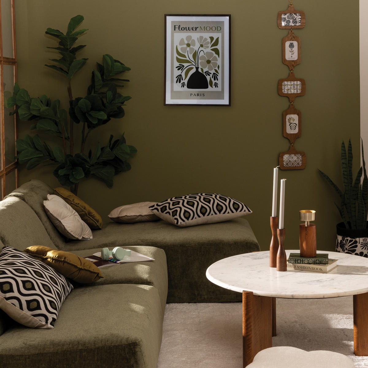 POSTER Strauß Arabella 50/70 cm - Multicolor, Holzwerkstoff (70/2.6cm) - Atmosphera Createur d´interieur