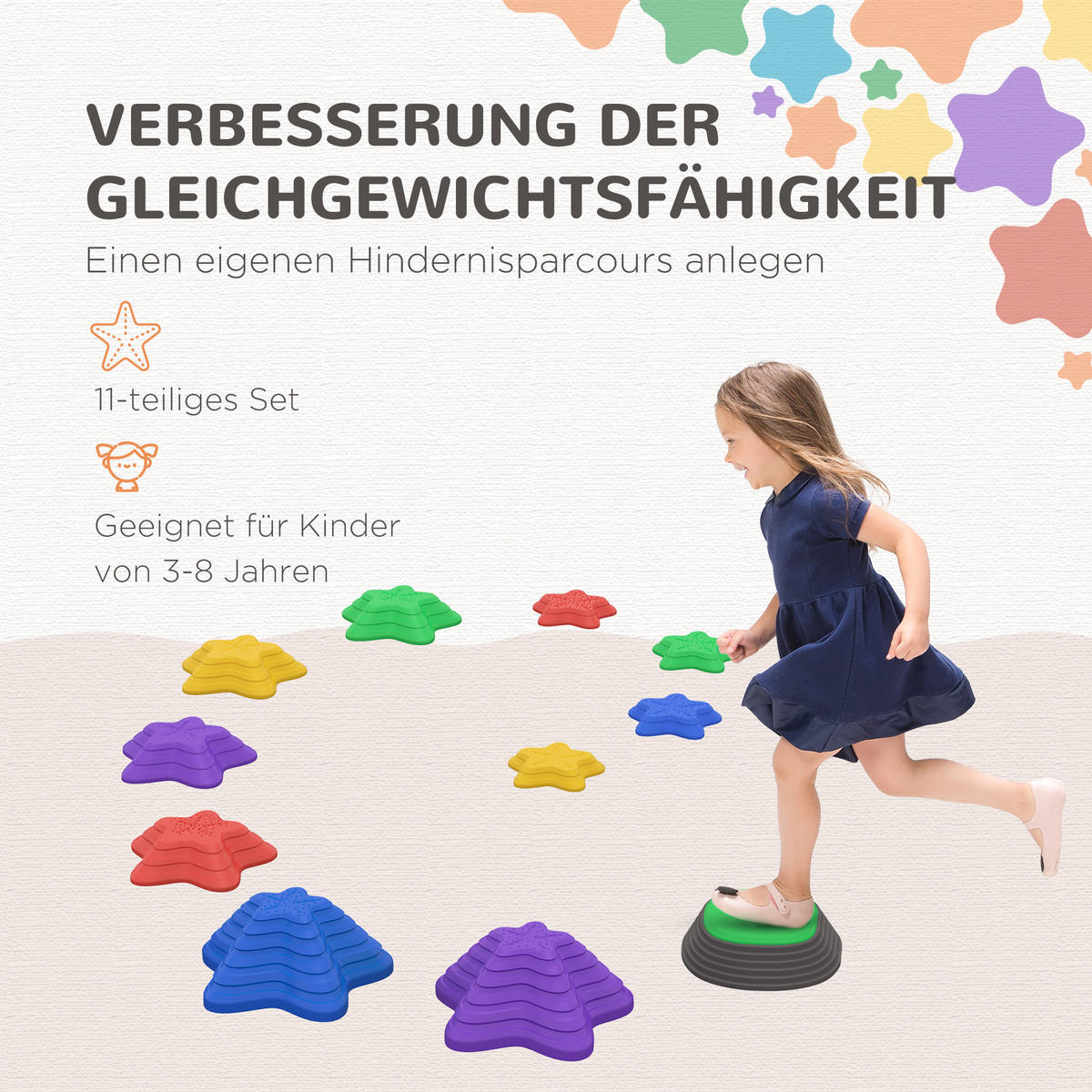 FLUSSSTEINE, Kunststoff, Mehrfarbig, 36,5L x 36,5B x 16H cm - Multicolor, Kunststoff (36.5/16/36.5cm) - ZONEKIZ
