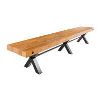 SITZBANK THOR Pinie Natur 240 cm - Schwarz/Naturfarben, Holz/Metall (240/46/40cm) - riess-ambiente