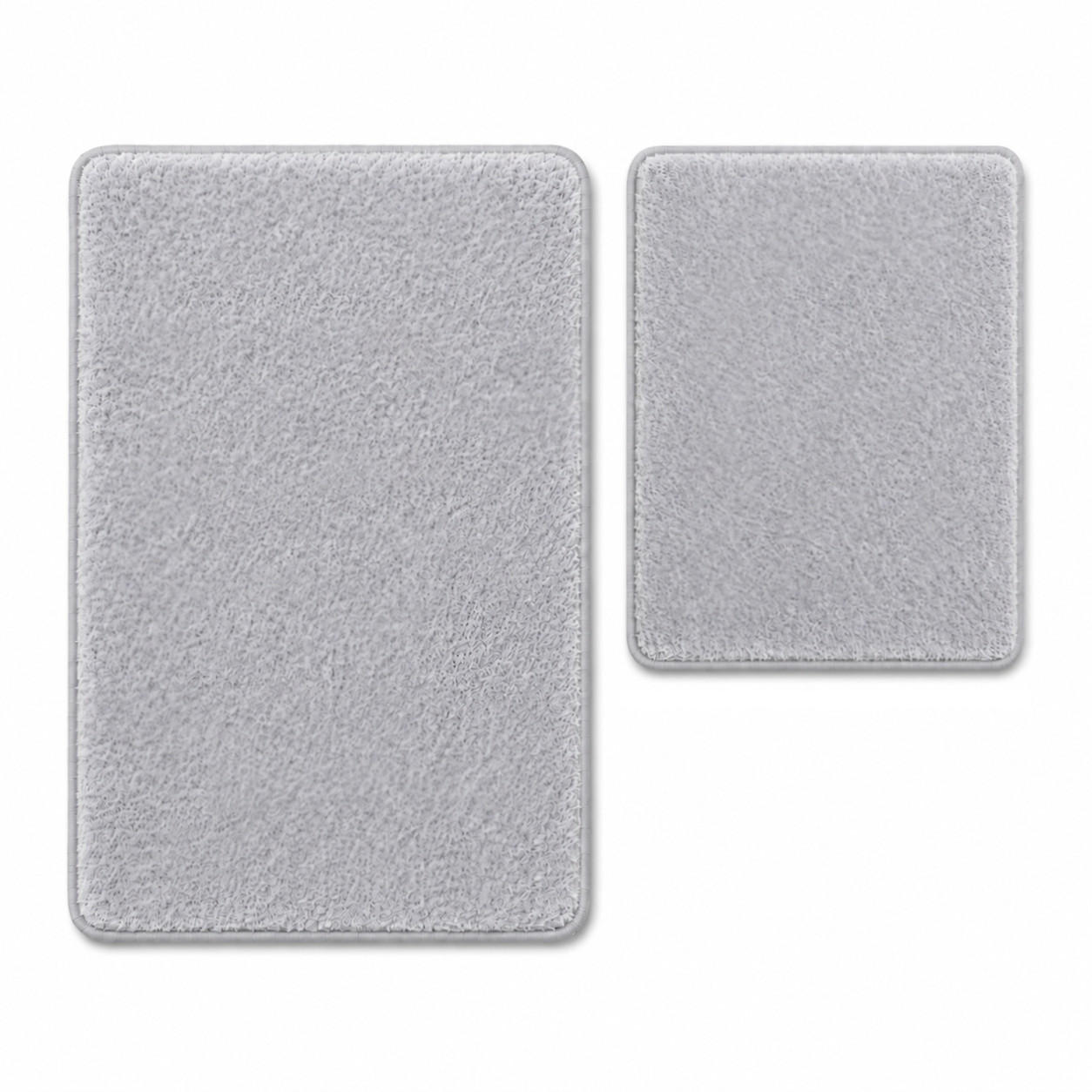 BADEMATTE Set 2tlg UNI HELLGRAU - Hellgrau, Textil (60/100cm) - ROLFNERS