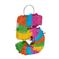 PINATA - Multicolor, Papier/Wellpappe (15/20.5/4.5cm) - Relaxdays