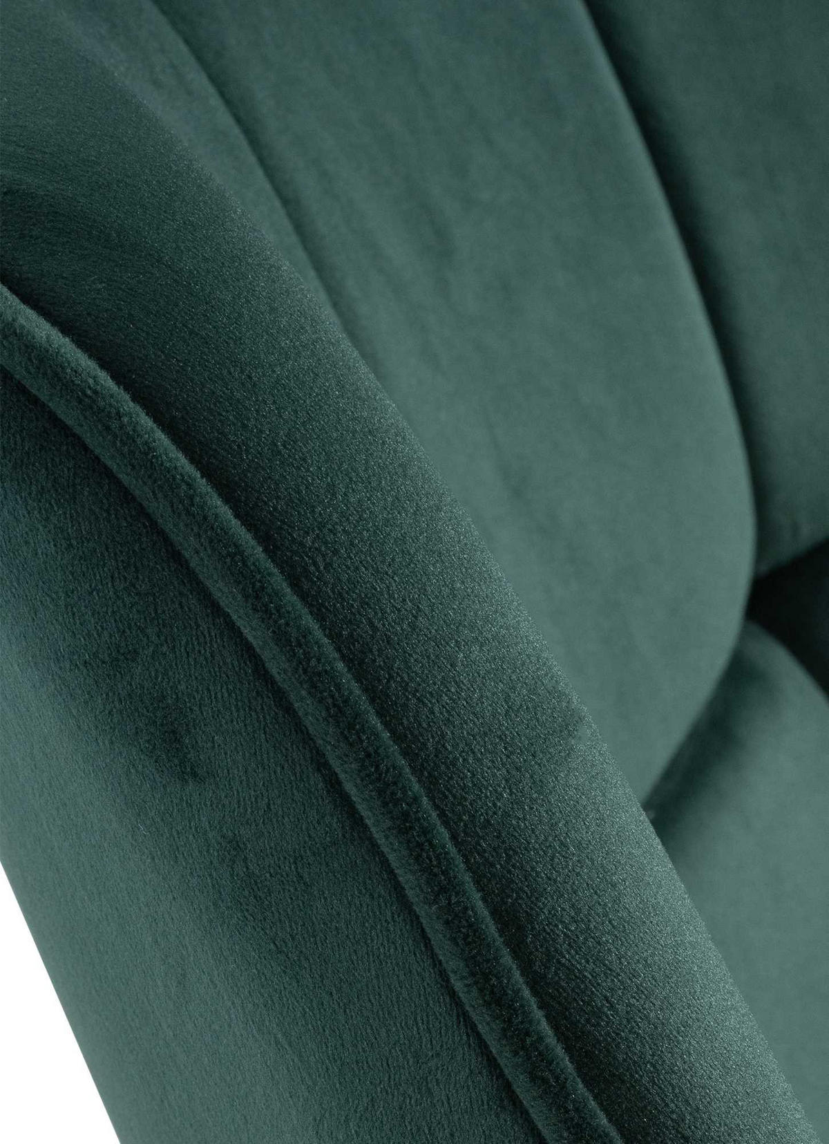 STUHL Samt grün - Schwarz/Grün, Textil/Metall (65/78/59cm) - CLP
