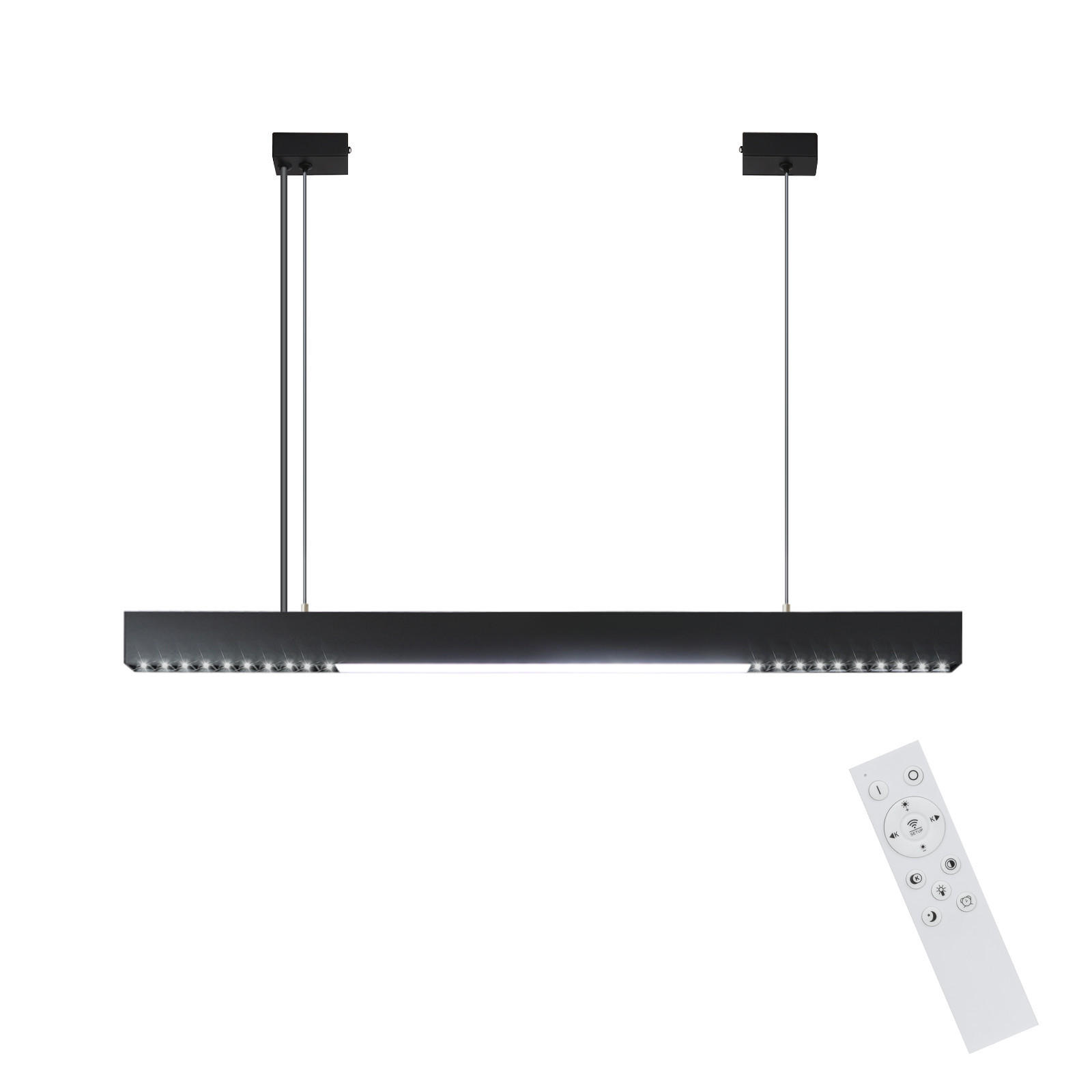 HÄNGELEUCHTE Tarnf 7.5/3.3/106.5 cm - Schwarz, Metall (106.5/7.5/3.3cm) - ZMH