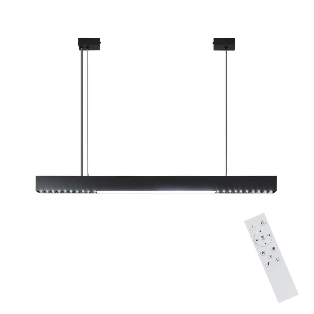 HÄNGELEUCHTE Tarnf 7.5/3.3/106.5 cm - Schwarz, Metall (106.5/7.5/3.3cm) - ZMH