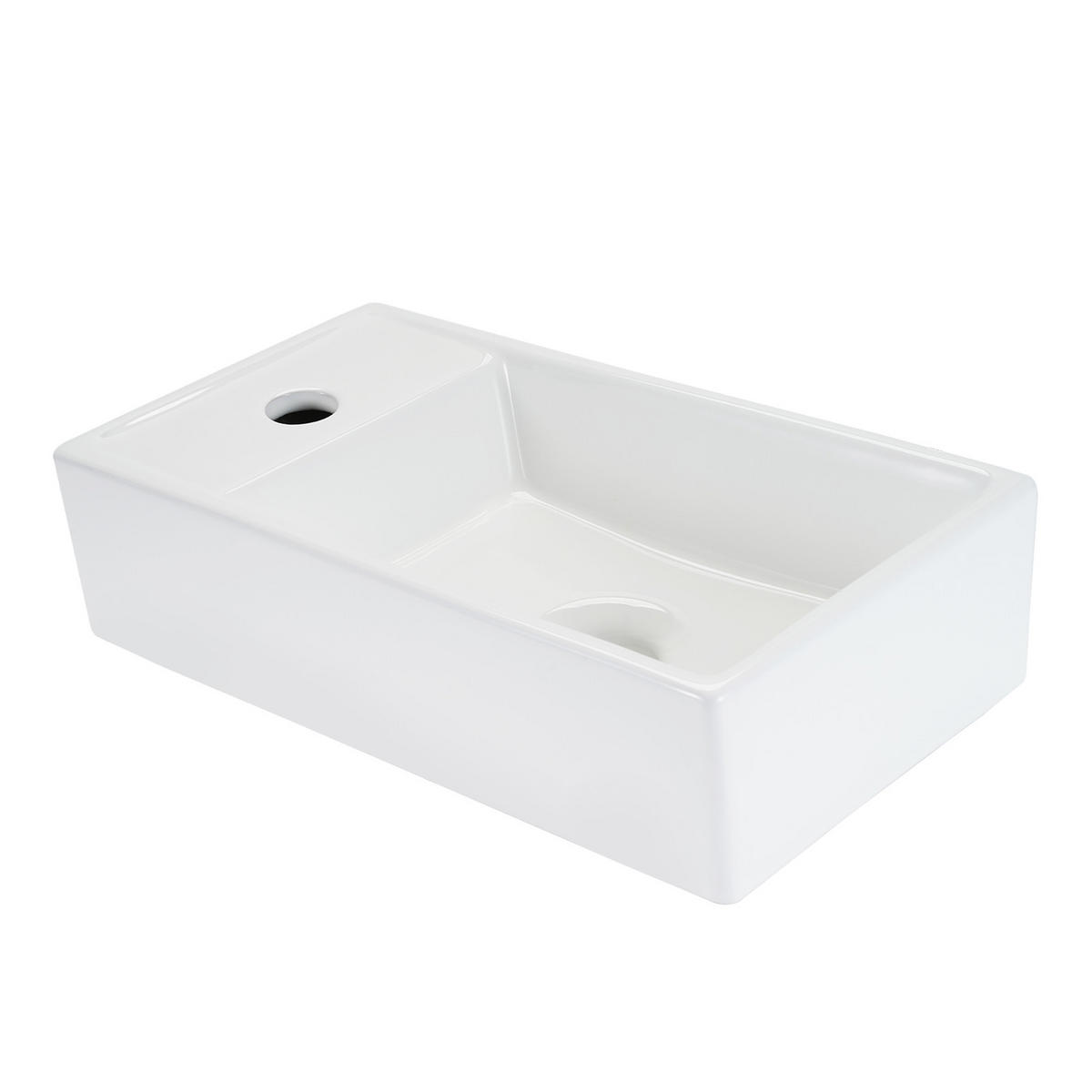 WASCHBECKEN Weiß 22/10/40 - Weiß, Keramik (22/10/40cm) - ZMH