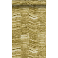 TAPETE Zick-Zack-Mamorstreifen 53 cm x 10.05 m - Gelb, Papier (53/1000cm) - Origin Wallcoverings