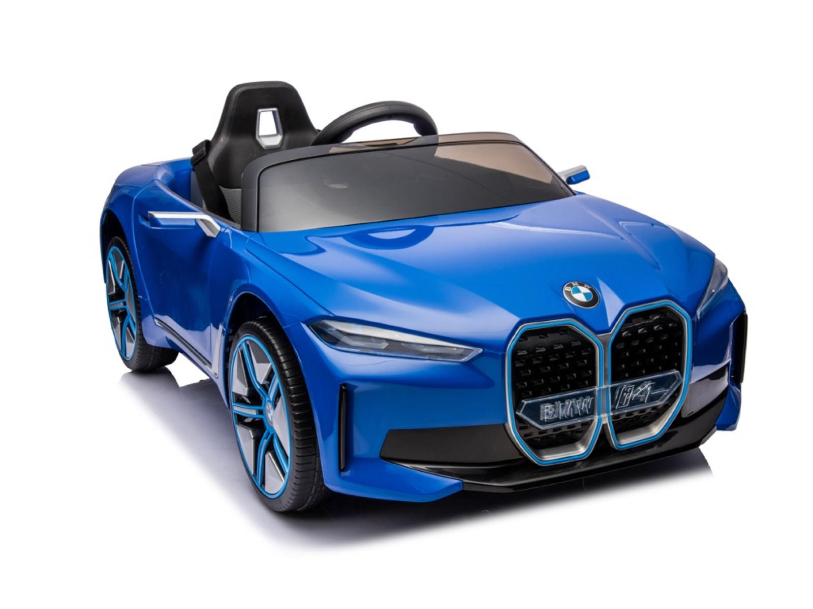 KINDER ELEKTROAUTO BMW i4 blau - Blau, Kunststoff (115/67/54cm) - TPFLiving