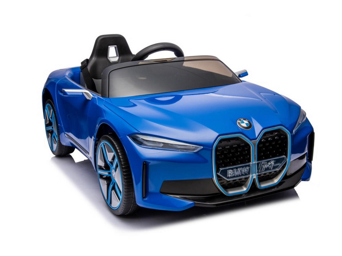 KINDER ELEKTROAUTO BMW i4 blau - Blau, Kunststoff (115/67/54cm) - TPFLiving