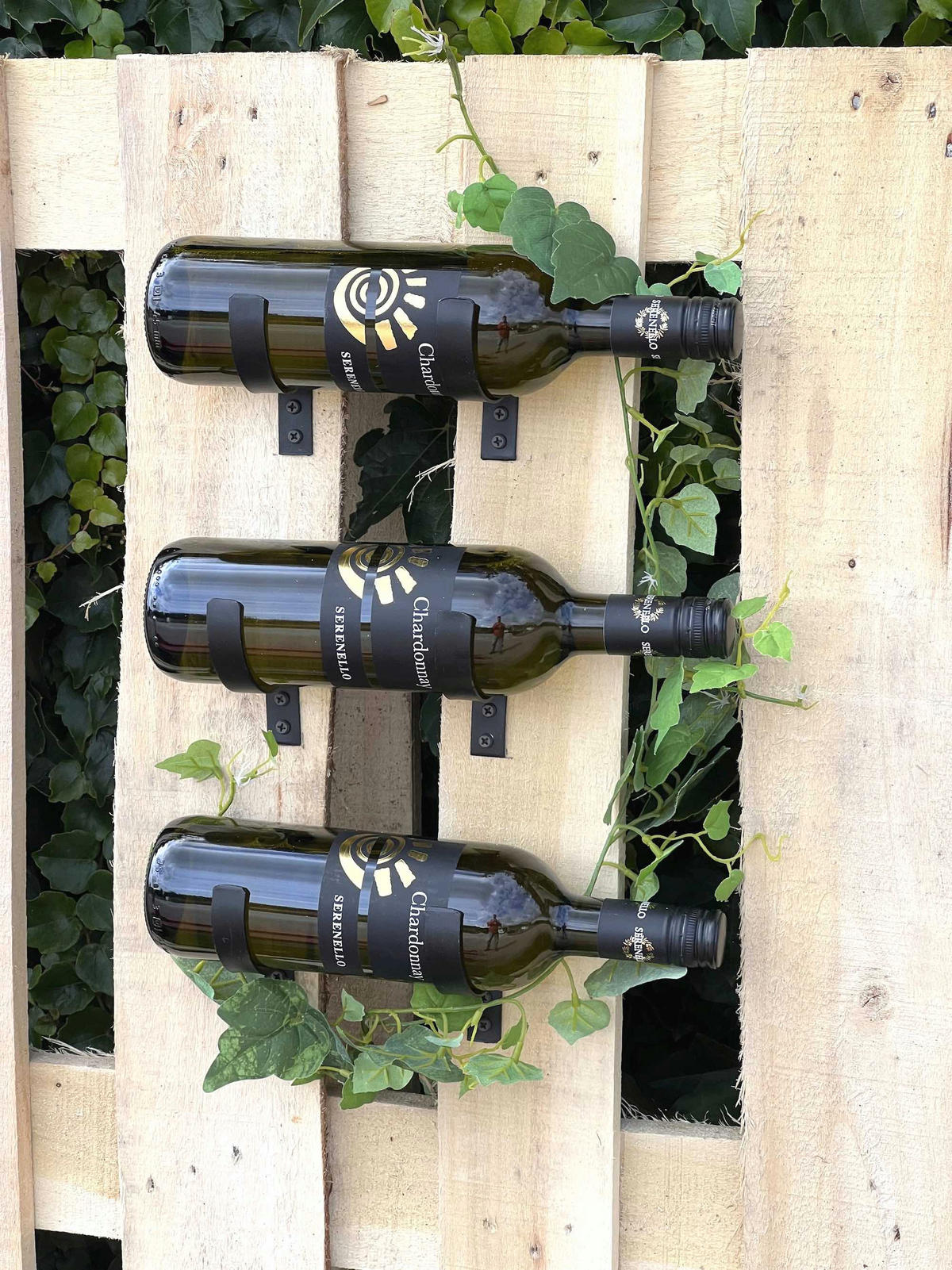 WANDHAKEN für Weinflaschen 6x Metall Schwarz 96347 - Schwarz, Metall (2/7/9cm) - DanDiBo