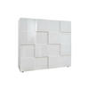 HIGHBOARD mit 2 Türen - Weiß lackiert - CALISTO - Weiß, Holz (42/111/121cm) - Vente-Unique